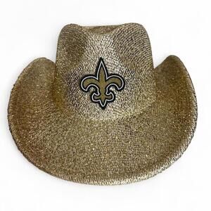 Gold New Orleans Saints sparkle cowboy hat #NOLA #SaintsNation #cowboyhat